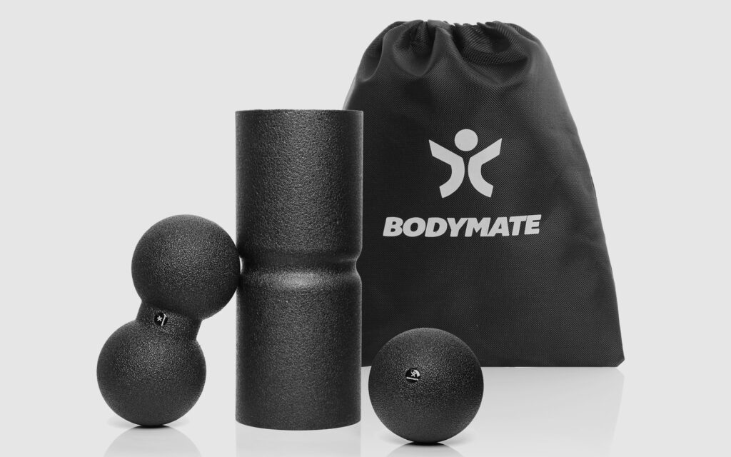 BODYMATE Faszientools Set Care schwarz mit Bodymate Beutel